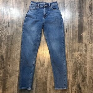 American Eagle Mom Jeans Women’s 0 Regular Stretch Denim